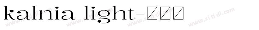 kalnia light字体转换